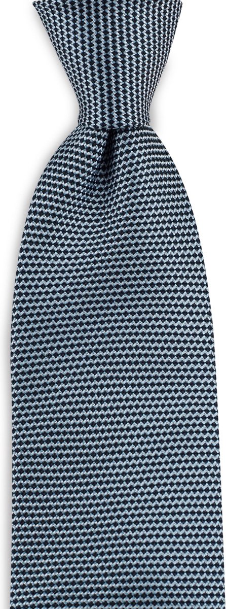 We Love Ties - Stropdassen - Stropdas Dapper Dave - zwart / wit / lichtblauw
