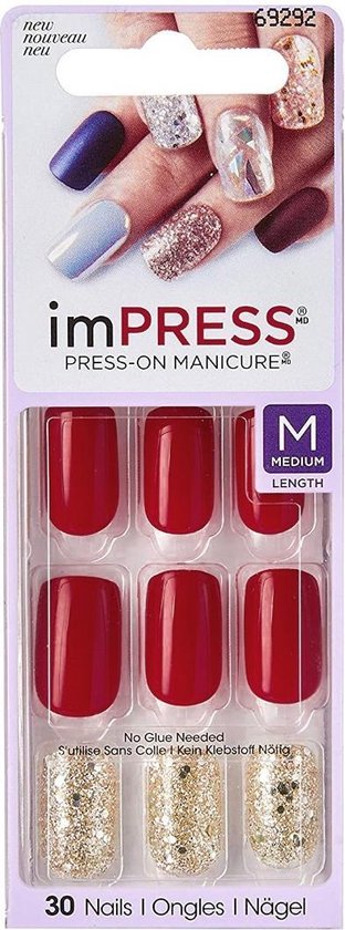 het ergste Zeebrasem Merchandiser Kiss imPRESS Press-on Manicure He's With Me- Kunstnagels - Nagels - Press  on nails -... | bol.com