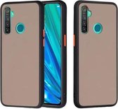 Voor OPPO Realme 5 Pro Skin Hand Feeling Series Schokbestendig Frosted PC + TPU beschermhoes (zwart)