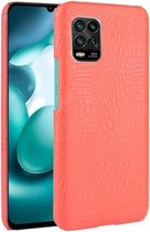 Voor Xiaomi Mi 10 Lite schokbestendige krokodiltextuur pc + PU-hoes (rood)