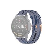 Voor Geschikt voor Xiaomi horloge kleur 22 mm nylon denim polsband horlogeband (blauwe en witte strepen)