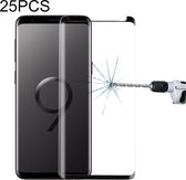 25 PCS voor Galaxy S9 9H oppervlaktehardheid 3D gebogen rand Antikras niet-volledig scherm HD gehard glas schermbeschermer (zwart)