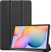 Voor Galaxy Tab S6 Lite 10.4 inch Custer-patroon Pure kleur Horizontale flip lederen tas met drievoudige houder (zwart)