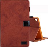 Voor Galaxy Tab A 8.0 (2019) / T290 Zakelijke Stijl Horizontale Flip Leren Case, met Houder & Kaartsleuf & Fotolijst & Slaap / Wekfunctie (Bruin)