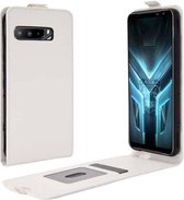 Voor Asus ROG Phone 3 Strix ZS661KS R64 Textuur Enkele Verticale Flip Lederen Beschermhoes met Kaartsleuven & Fotolijst (Wit)