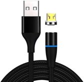 3A USB naar Micro USB Snel opladen + 480 Mbps Datatransmissie Mobiele telefoon Magnetische zuig Snel opladen Datakabel, Kabellengte: 1 m (zwart)