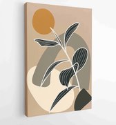 Abstract art nature background vector. Modern shape line art wallpaper 4 - Moderne schilderijen – Vertical – 1936342708 - 50*40 Vertical