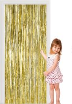 Brandvrije deurgordijn folie goud kleurig 2,40 cm x 100 cm