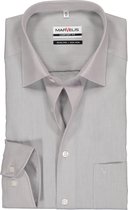 MARVELIS comfort fit overhemd - grijs - Strijkvrij - Boordmaat: 39