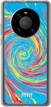 6F hoesje - geschikt voor Huawei P40 Pro -  Transparant TPU Case - Swirl Tie Dye #ffffff