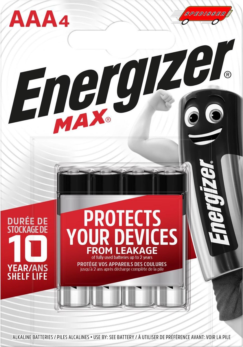 Alkaline Batterij AAA 1.5 V Max 4-Blister