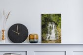 Canvas Schilderij Waterval in het Nationaal park Forillon in Canada - 20x30 cm - Wanddecoratie