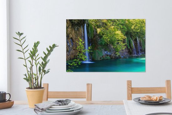 Parc national des lacs de Plitvice en Croatie Toile 90x60 cm - Tirage photo sur toile (Décoration murale salon / chambre)