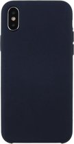 Apple iPhone XS Hoesje - Mobigear - Rubber Touch Serie - Hard Kunststof Backcover - Donkerblauw - Hoesje Geschikt Voor Apple iPhone XS