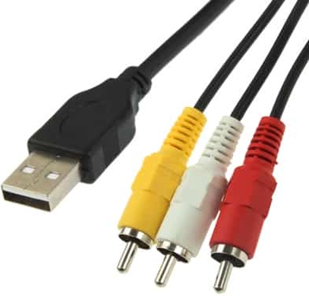 Câble USB vers 3 x RCA, longueur: 1,5 m | bol