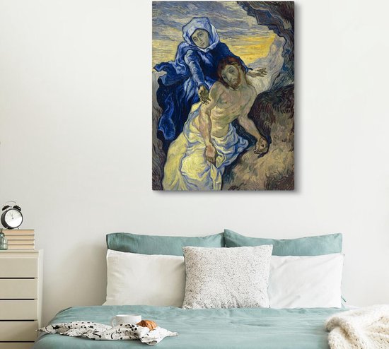 Peinture sur toile 120x160 cm - Décoration murale Pietà (d'après Delacroix) - Vincent van Gogh - Décoration murale salon - Décoration chambre - Accessoires de chambre - Peintures