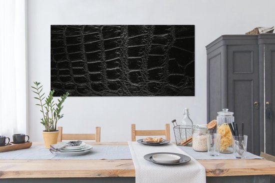 Toile cuir noir imprimé animal 2cm