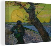 Canvas Schilderij De zaaier - Vincent van Gogh - 80x60 cm - Wanddecoratie