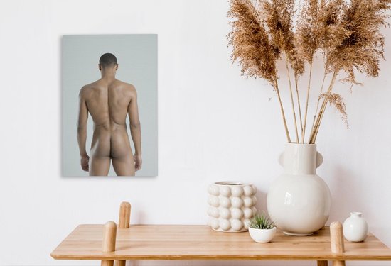 Peintures sur toile - Homme de couleur de dos - 20x30 cm - Décoration murale Art