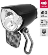 Koplamp Sensor led 70 lux dynamo zwart