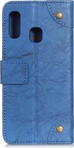 Samsung Galaxy A20e Hoesje - Mobigear - Ranch Serie - Kunstlederen Bookcase - Blauw - Hoesje Geschikt Voor Samsung Galaxy A20e