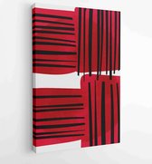 Earth tones organic shape Art design for poster, print, cover, wallpaper, Minimal and natural wall art. Vector illustration. 2 - Moderne schilderijen – Vertical – 1873831147 - 80*6