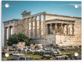 Tuinposter – Tempel op Akropolis in Athene, Griekenland - 40x30cm Foto op Tuinposter  (wanddecoratie voor buiten en binnen)