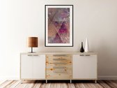 Artgeist - Schilderij - Pink Patchwork Ii - Multicolor - 40 X 60 Cm