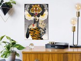 Doe-het-zelf op canvas schilderen - Eye of the Tiger-40x60