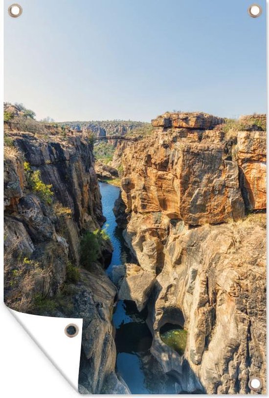 Tuinposter - Tuindoek - Tuinposters buiten - Rotsen van beroemde Blyderivierpoort in Zuid-Afrika - 80x120 cm - Tuin