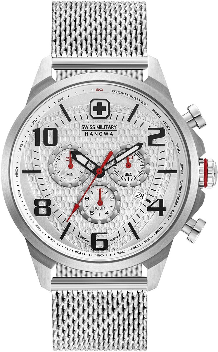 SWISS MILITARY HANOWA Airman Chrono horloge - Zilverkleurig