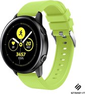 Siliconen Smartwatch bandje - Geschikt voor  Samsung Galaxy Watch Active / Active2 silicone band - lichtgroen - Strap-it Horlogeband / Polsband / Armband