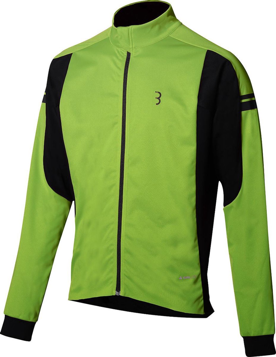 BBB Cycling TriGuard 2.0 Fietsjas Winter - 5-15 Cº - Heren Fietsjack Wielrennen - Winddicht - Neon Geel - Maat XL