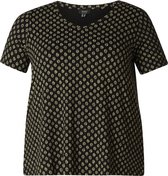 YESTA Alba Essential T-shirt - Black/Cream - maat 4(54/56)