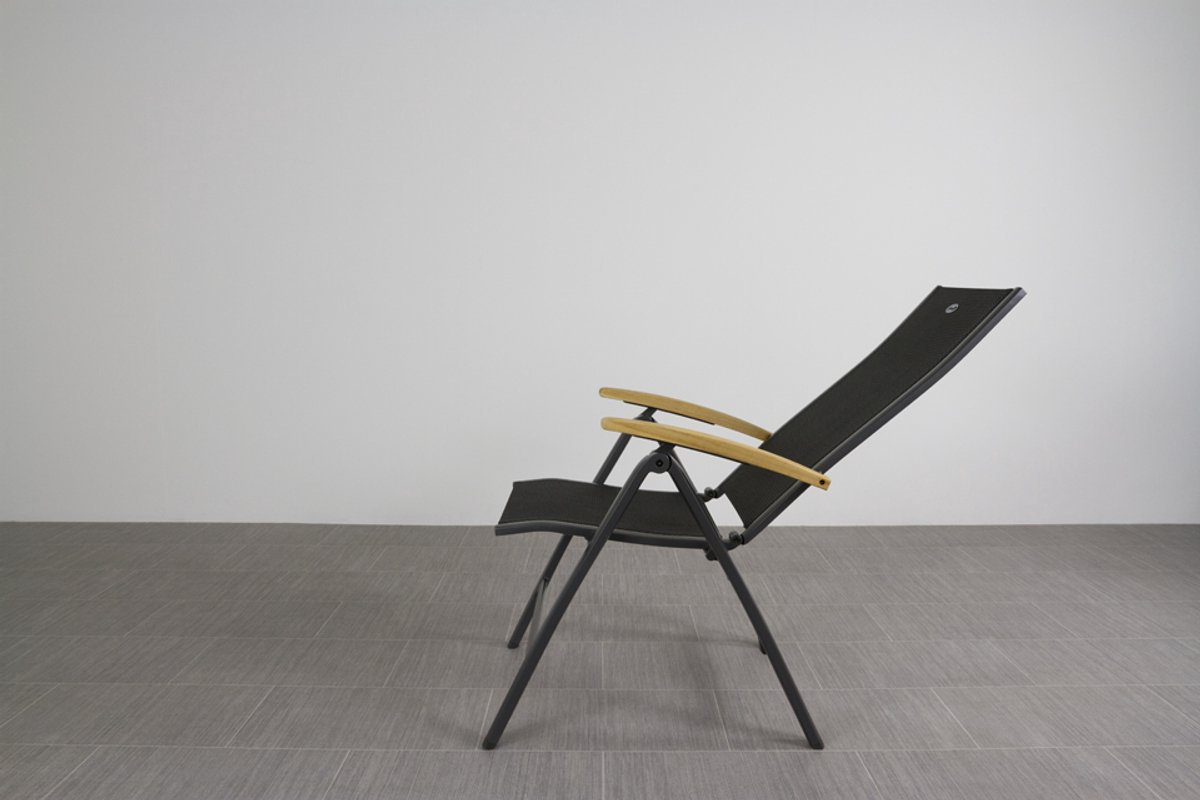 Hartman Chaise de jardin réglable Roma - Accoudoir en teck
