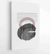 Earth tones Hand drawn organic shape art design for wall framed prints, canvas prints, poster, home decor, cover, wallpaper 2 - Moderne schilderijen – Vertical – 1888032559 - 50*40