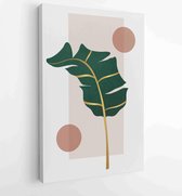 Botanical and gold abstract wall arts vector collection. 1 - Moderne schilderijen – Vertical – 1875717838 - 115*75 Vertical