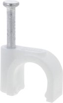 Kabelclip met Spijker - Rond - 3mm - 1000 stuks - Wit