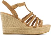 UGG Vrouwen Leren   Espadrilles / Damesschoenen - Sleehak - Gesp sluiting -  1119952 - Cognac - maat 36