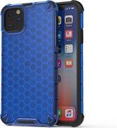 Mobigear Honeycomb Hardcase Geschikt voor Apple iPhone 11 Pro Max - Blauw