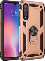 Xiaomi Mi 9 Hoesje - Mobigear - Armor Ring Serie - Hard Kunststof Backcover - Goud - Hoesje Geschikt Voor Xiaomi Mi 9