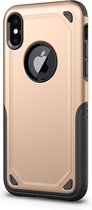 Apple iPhone XS Max Hoesje - Mobigear - Armor Serie - Hard Kunststof Backcover - Goud - Hoesje Geschikt Voor Apple iPhone XS Max