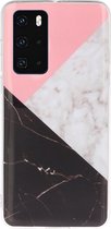 Huawei P40 Hoesje - Mobigear - Marble Serie - TPU Backcover - Tricolor - Hoesje Geschikt Voor Huawei P40