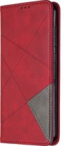 Nokia 2.3 Hoesje - Mobigear - Rhombus Slim Serie - Kunstlederen Bookcase - Rood - Hoesje Geschikt Voor Nokia 2.3
