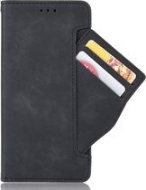 Mobigear Telefoonhoesje geschikt voor HTC Desire 20 Pro Hoesje | Mobigear Slide Wallet Bookcase Portemonnee | Pasjeshouder voor 5 Pasjes | Telefoonhoesje voor Pinpas / OV Kaart / Rijbewijs - Zwart