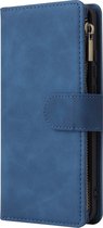 Huawei P40 Pro Hoesje - Mobigear - Zipper Serie - Kunstlederen Bookcase - Blauw - Hoesje Geschikt Voor Huawei P40 Pro