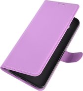 LG K51s Hoesje - Mobigear - Classic Serie - Kunstlederen Bookcase - Paars - Hoesje Geschikt Voor LG K51s