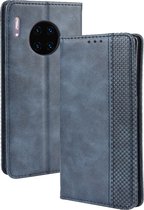 Huawei Mate 30 Pro Hoesje - Mobigear - Sensation Serie - Kunstlederen Bookcase - Blauw - Hoesje Geschikt Voor Huawei Mate 30 Pro