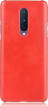 Mobigear Hoesje geschikt voor OnePlus 8 Telefoonhoesje Hardcase | Mobigear Excellent Backcover | 8 Case | Back Cover - Rood