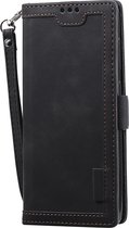 Huawei P40 Hoesje - Mobigear - Two Tone Serie - Kunstlederen Bookcase - Zwart - Hoesje Geschikt Voor Huawei P40